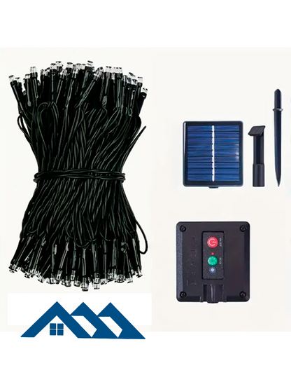 LUCES NAVIDAD CON PANEL SOLAR